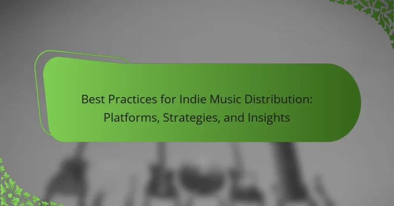 Best Practices for Indie Music Distribution: Platforms, Strategies, and Insights