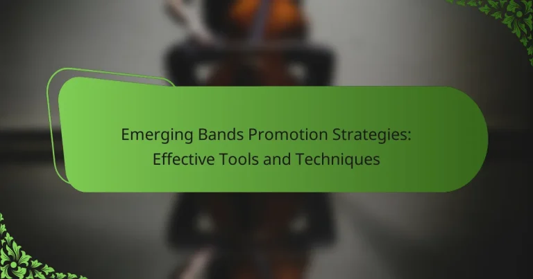 Emerging Bands Promotion Strategies: Effective Tools and Techniques