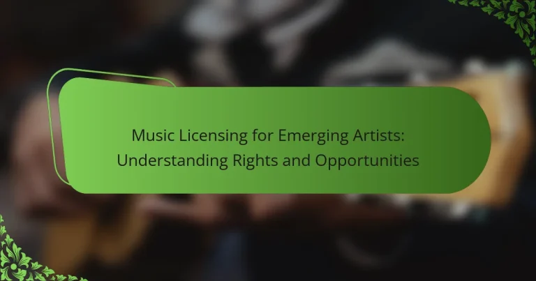 Music Licensing for Emerging Artists: Understanding Rights and Opportunities