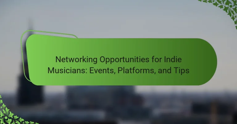 Networking Opportunities for Indie Musicians: Events, Platforms, and Tips
