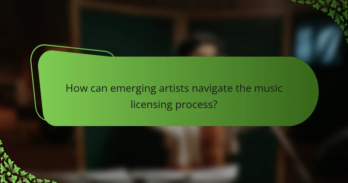 How can emerging artists navigate the music licensing process?