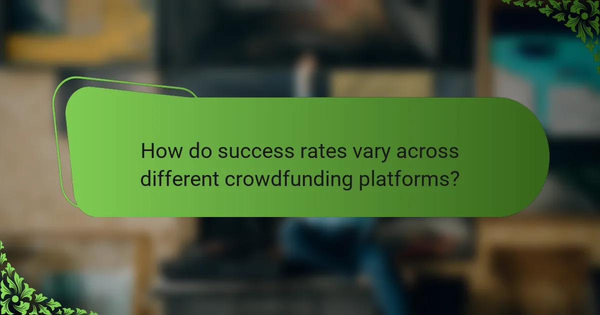 How do success rates vary across different crowdfunding platforms?