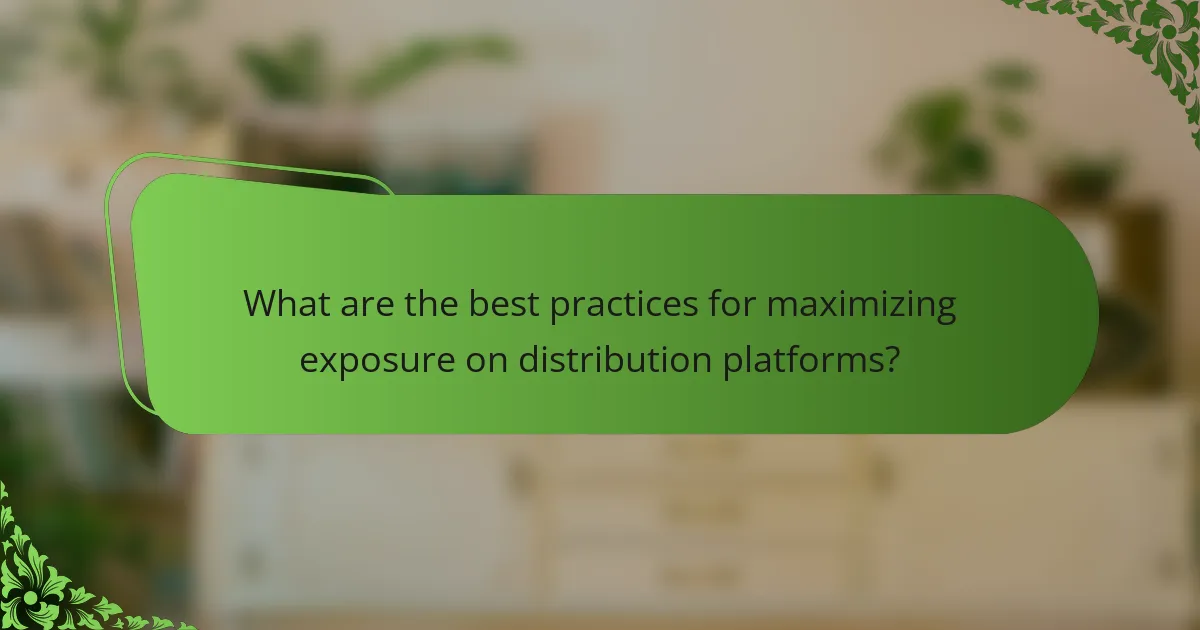 What are the best practices for maximizing exposure on distribution platforms?